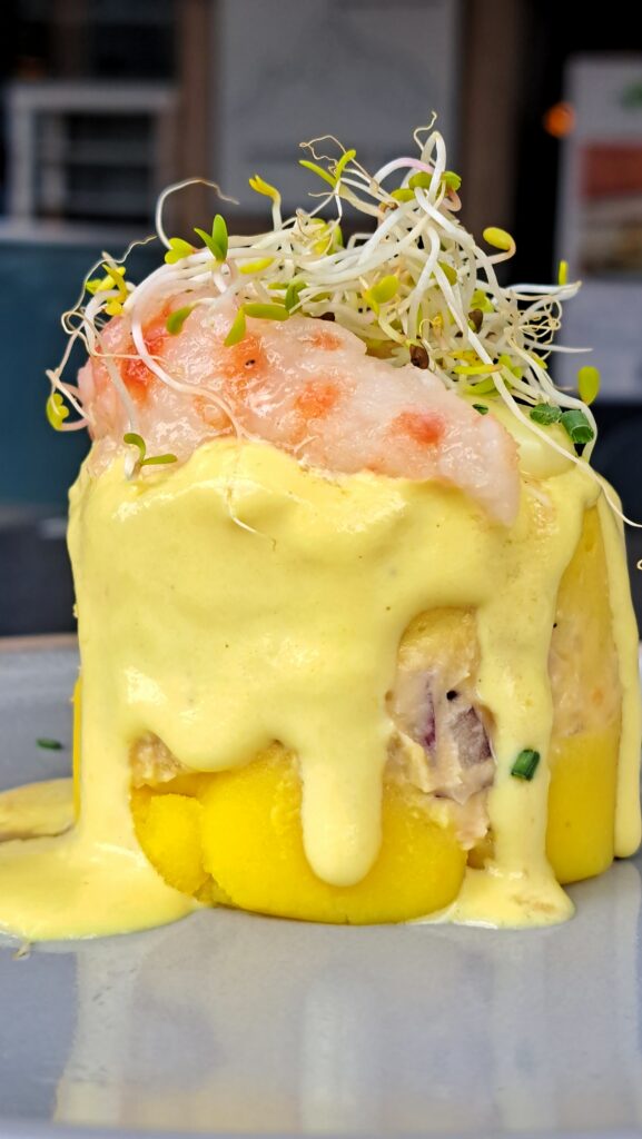 Causa rellena vegana de Los Andenes