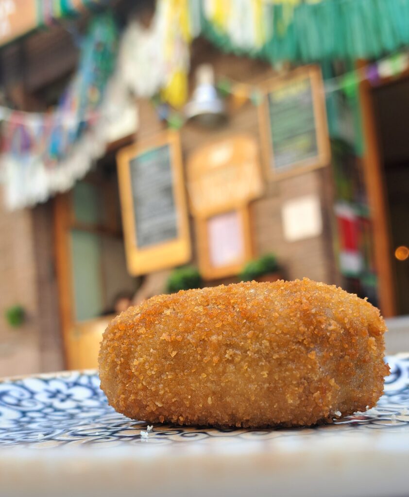 Croquetas veganas de setas en Viva Chapata de Lavapiés