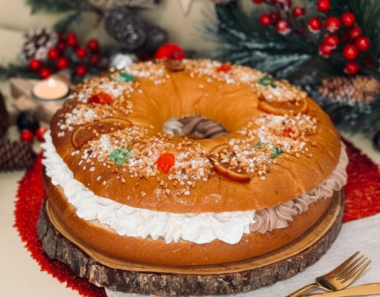 Roscón vegano de Freedom Cakes con relleno de nata y trufa